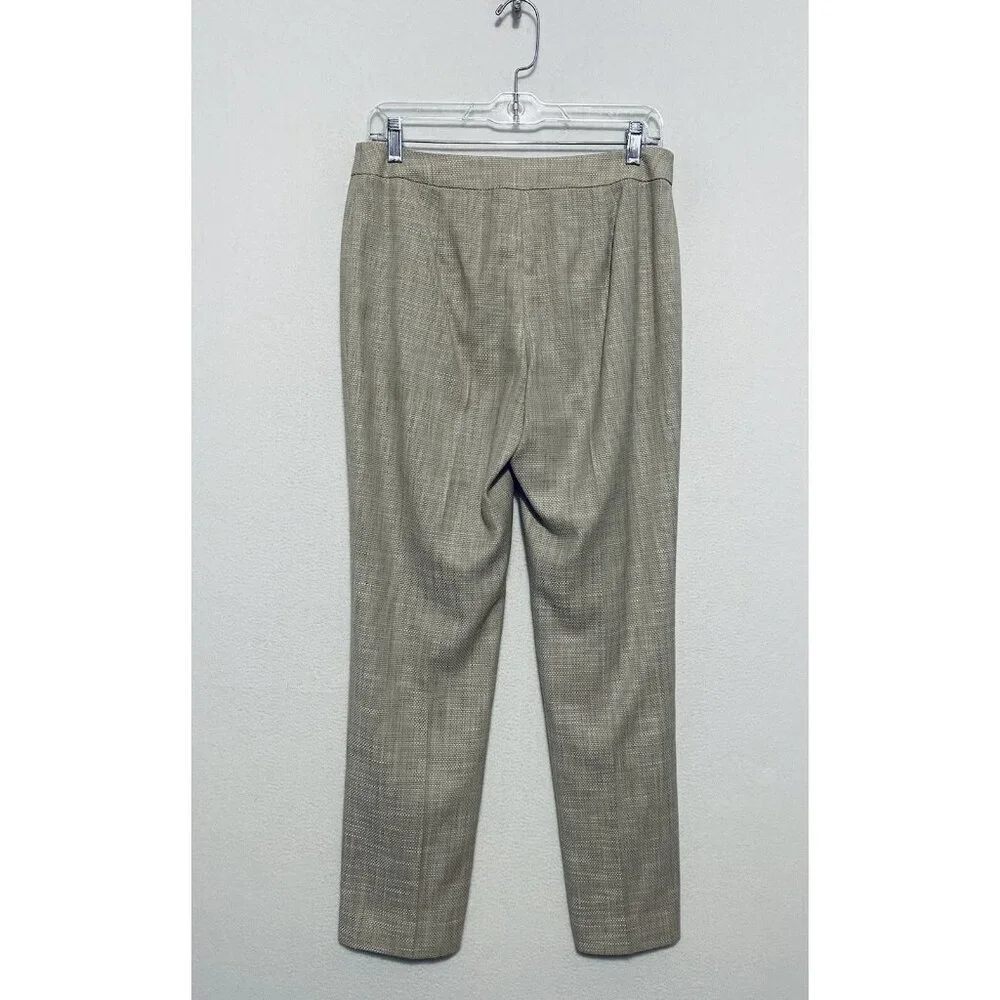 Lafayette 148 New York Pants Womens 4 Beige Barrow Wool Quiet Luxury Career